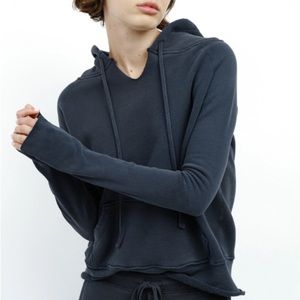 NILI LOTAN Janie Distressed Cotton-Jersey Hoodie. Sz S. NWT.